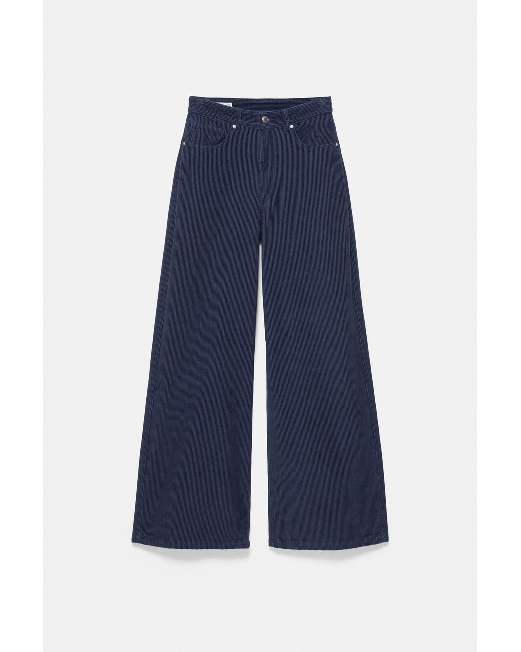 Pull&Bear Blue Corduroy Wide-Leg Jeans