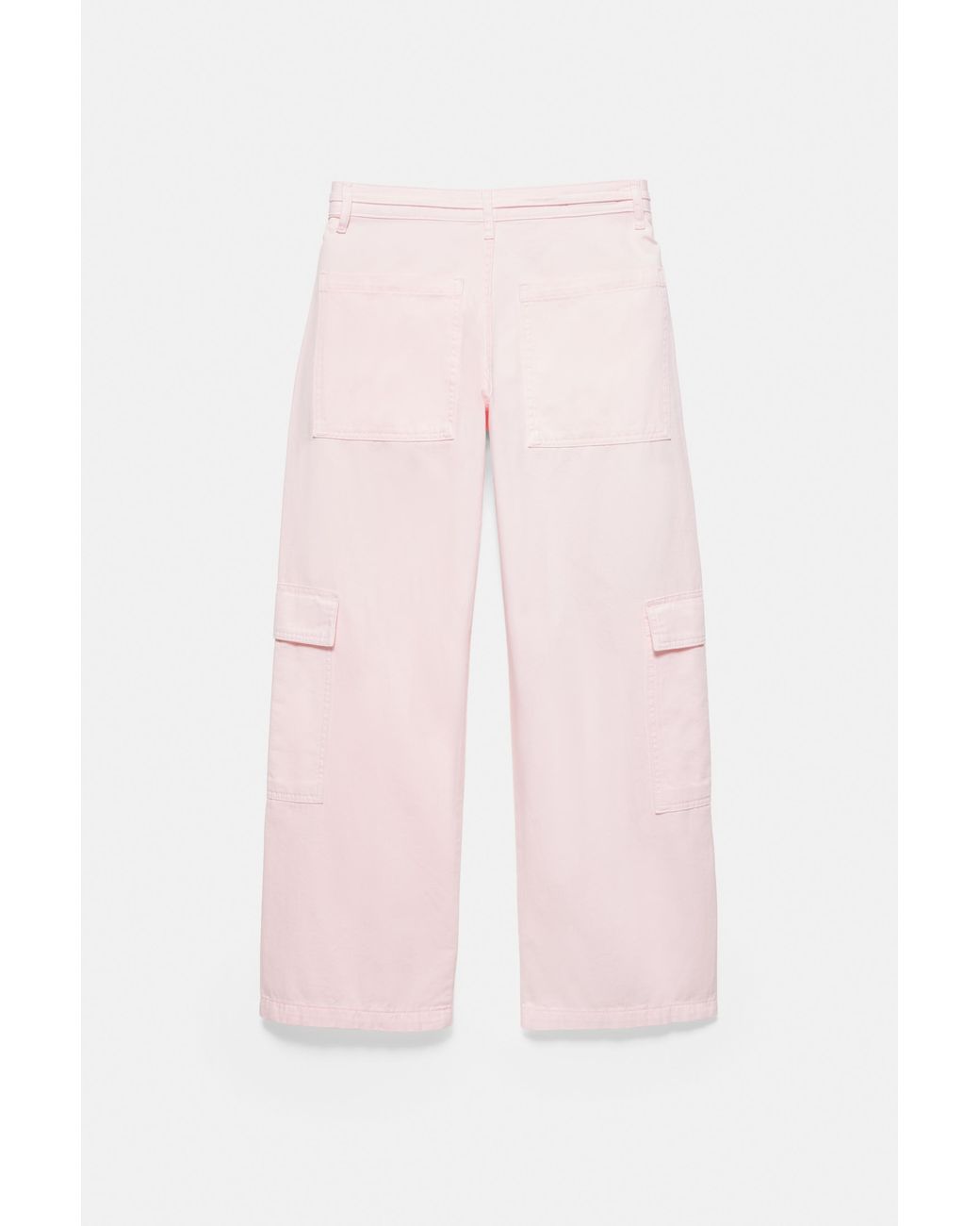 Pull&Bear Natural Straight Cargo Trousers