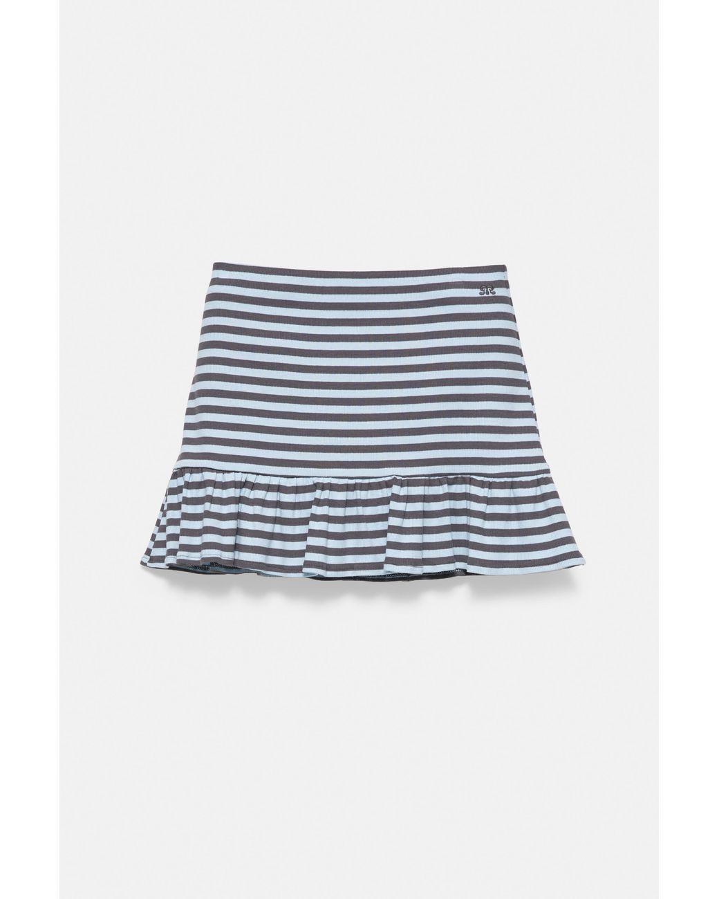 Pull&Bear Multicolor Striped Ruffled Mini Skirt