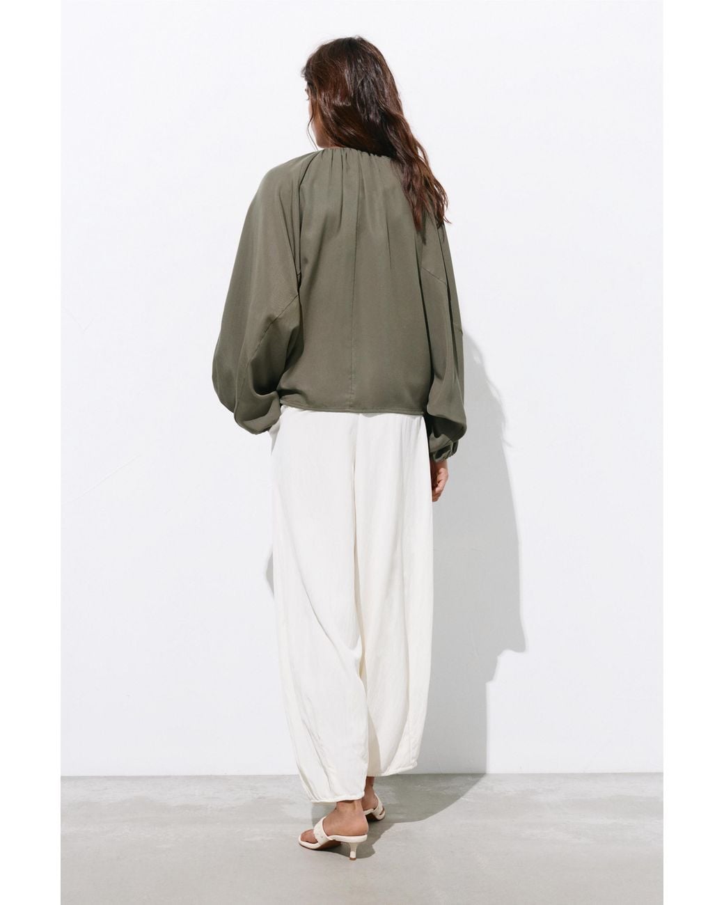 Pull&Bear Green Balloon Bomber Jacket
