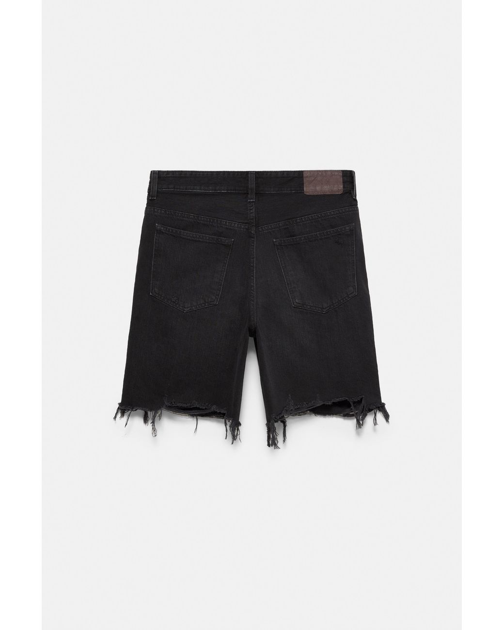 Pull&Bear Straight Fit Denim Short in het Gray voor heren