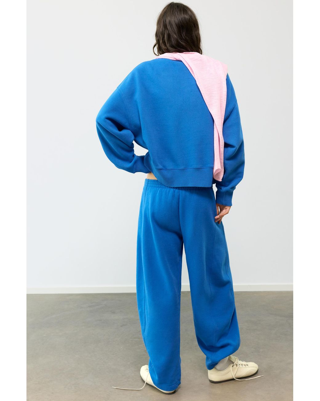 Pull&Bear Blue Round Neck Sweatshirt