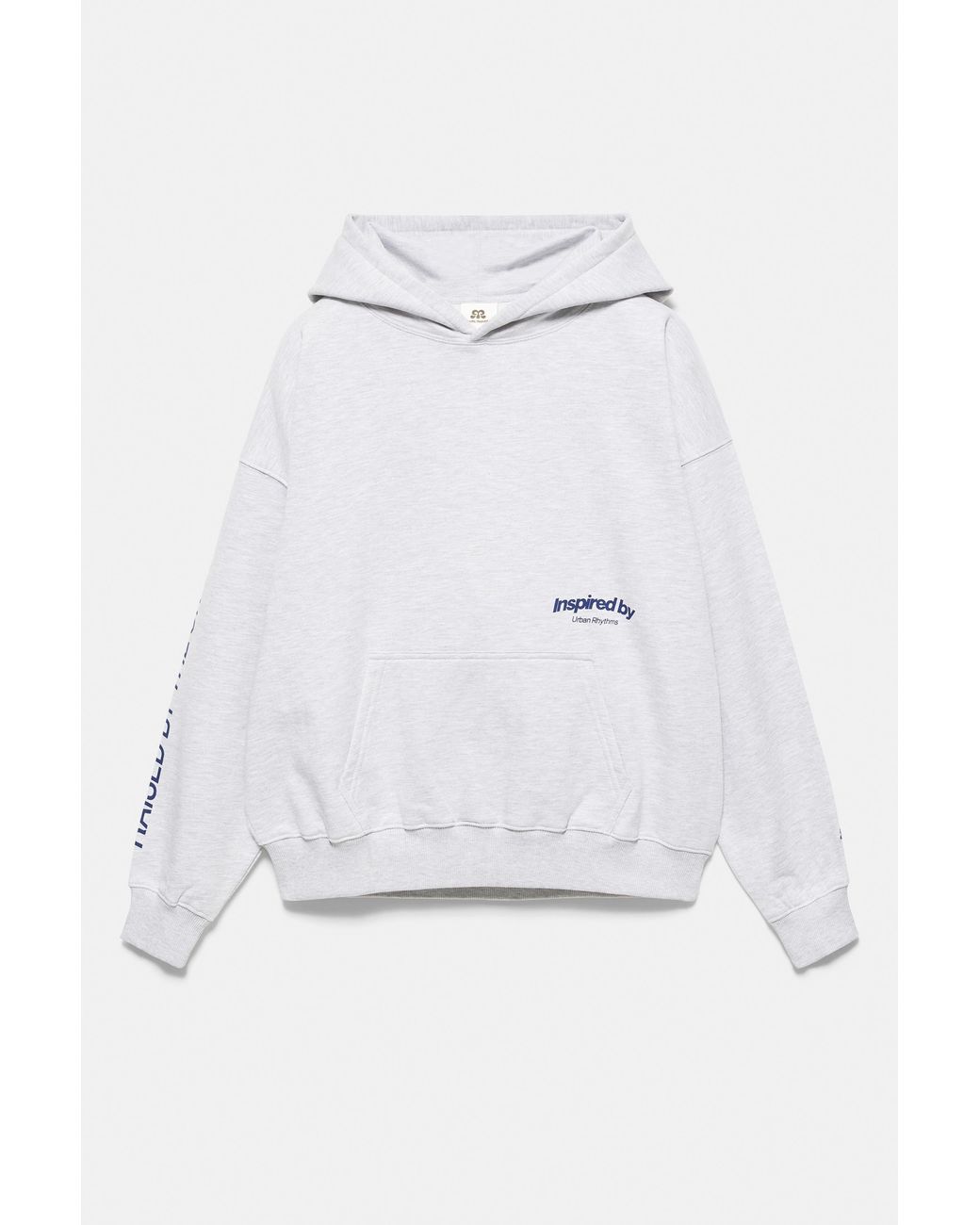 Sweat À Capuche Graphique En Daim Pull&Bear en coloris Gray