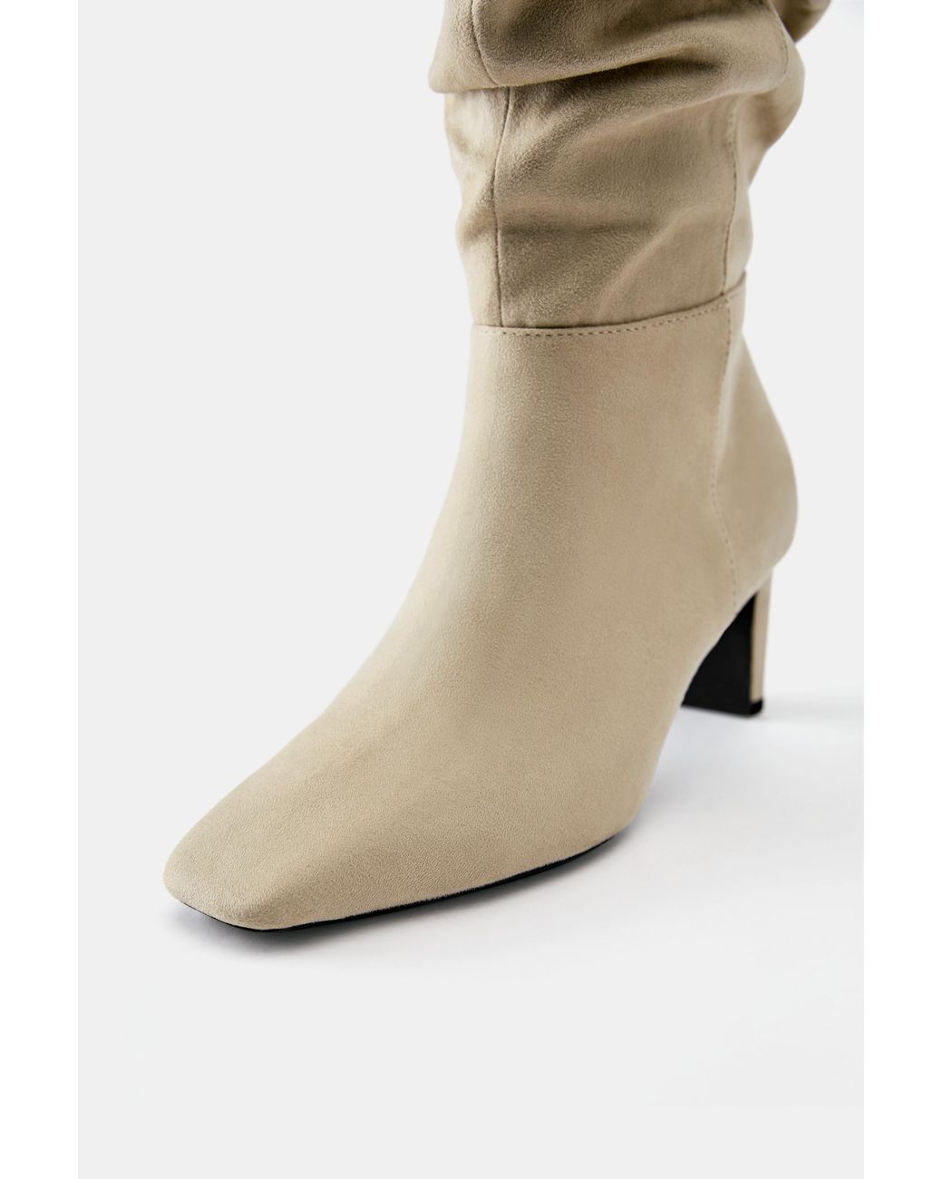 Pull&Bear Blue Ruched High Boots