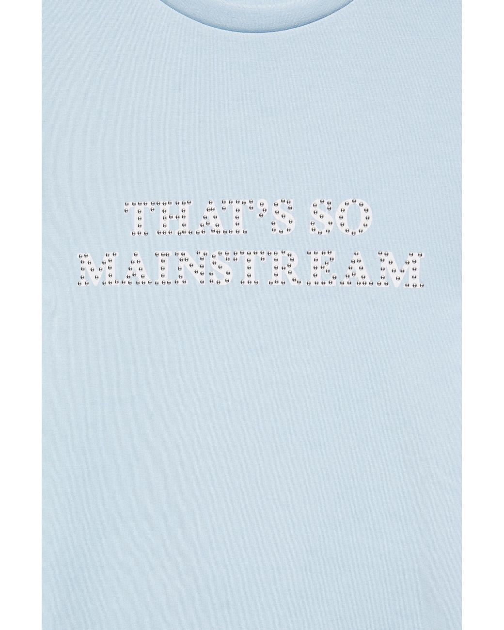 Pull&Bear T-Shirt Met Tekst En Studs in het Blue