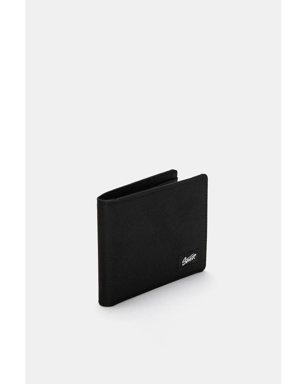 Pull&Bear Black Nylon Stwd Wallet for men