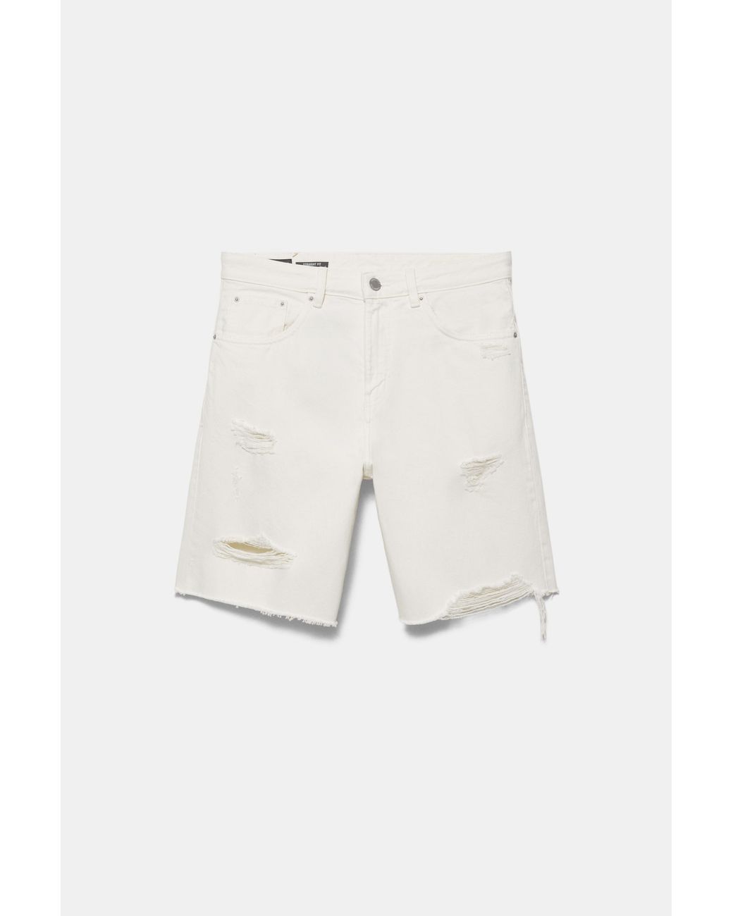 Pull&Bear Brown Straight-Leg Denim Bermuda Shorts for men