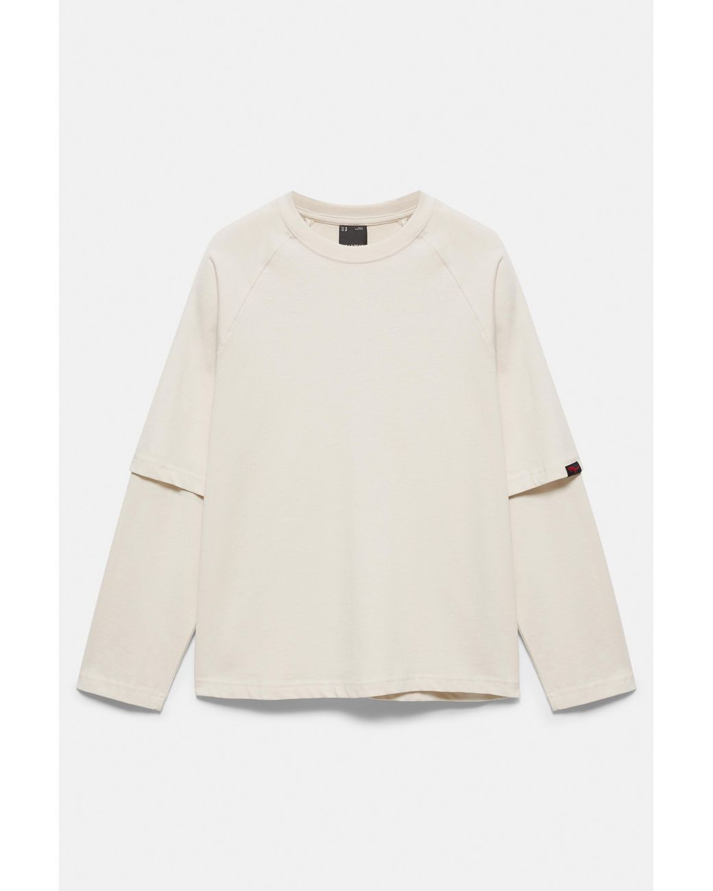 Pull&Bear Blue Double Sleeve T-Shirt for men