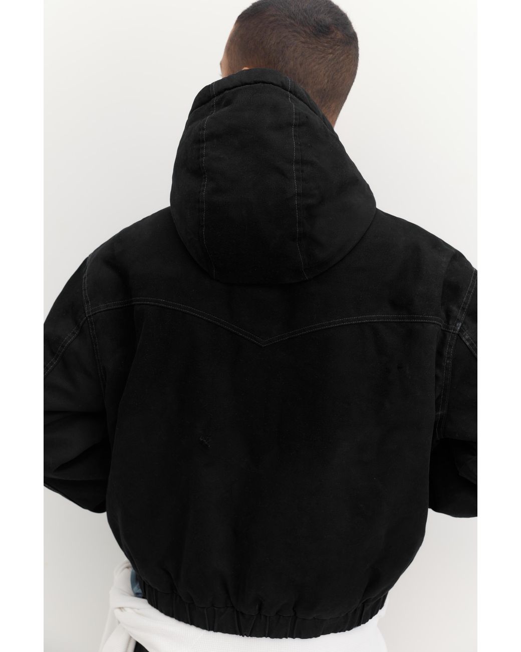 Bomber Con Cappuccio di Pull&Bear in Black da Uomo
