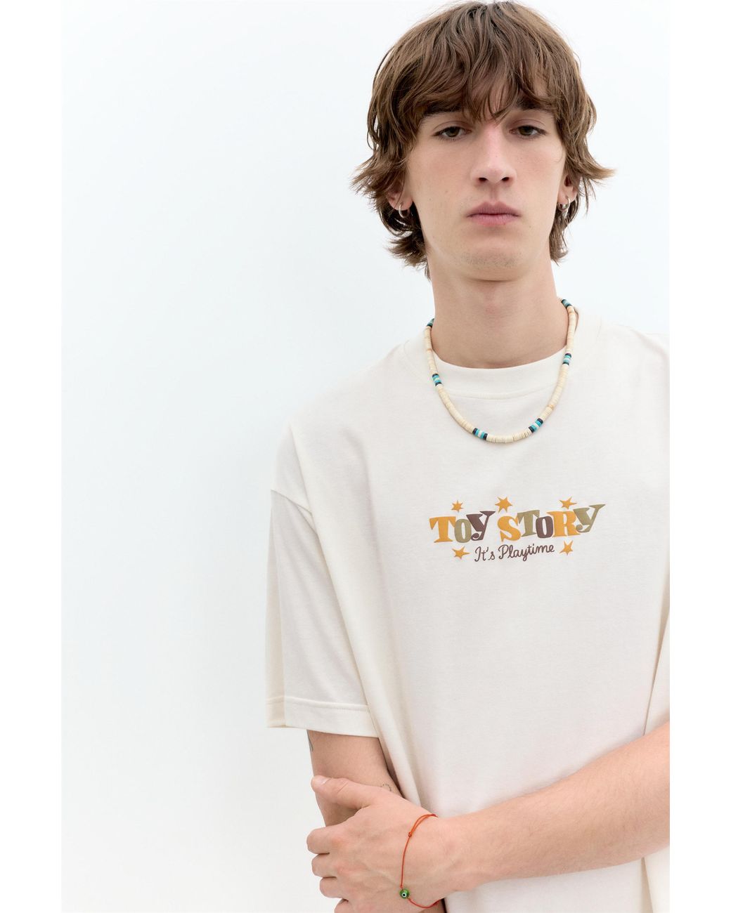Pull&Bear White Oversize Toy Story T-Shirt for men