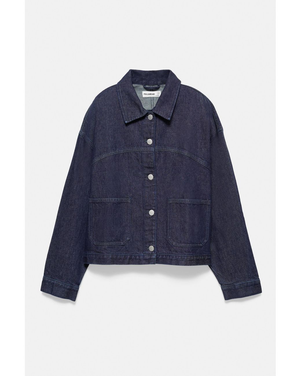 Pull&Bear Blue Boxy Denim Overshirt