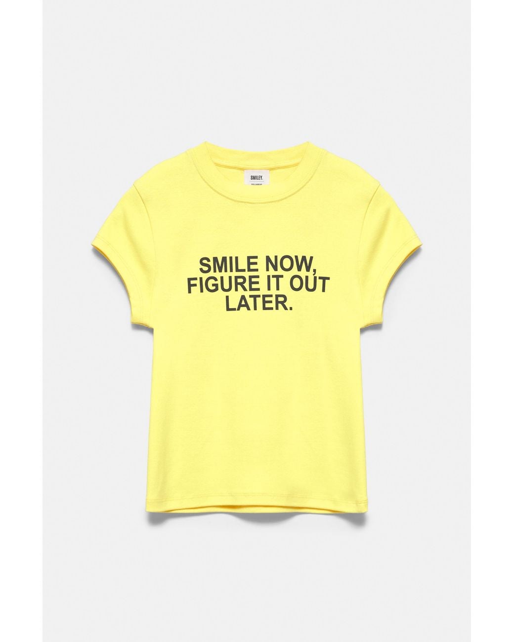 Pull&Bear Smiley T-Shirt Met Tekst in het White