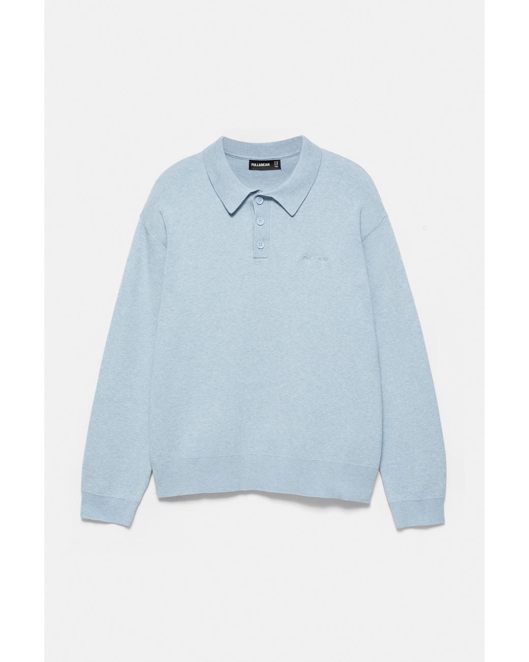 Polo di Pull&Bear in Blue da Uomo