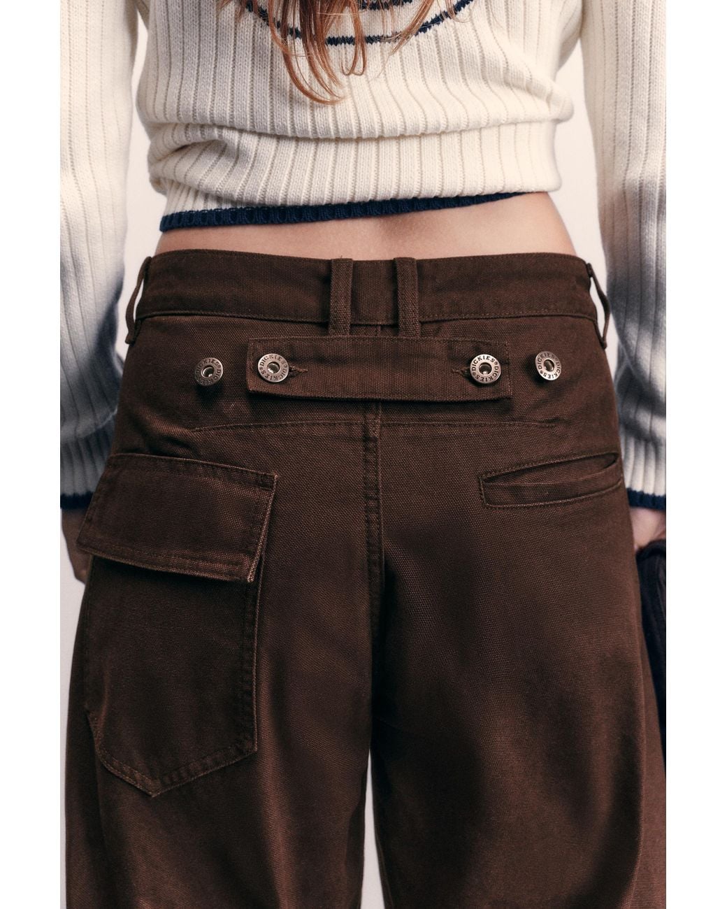 Pull&Bear Blue Dickies Barrel Chino Trousers