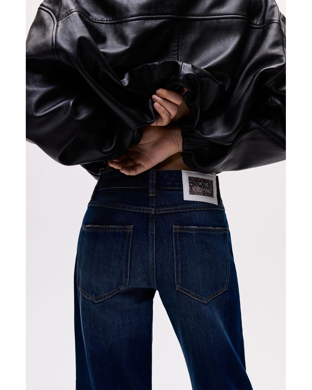 Pull&Bear Blue Rhinestone Boot-Cut Jeans Oscar Ouyang