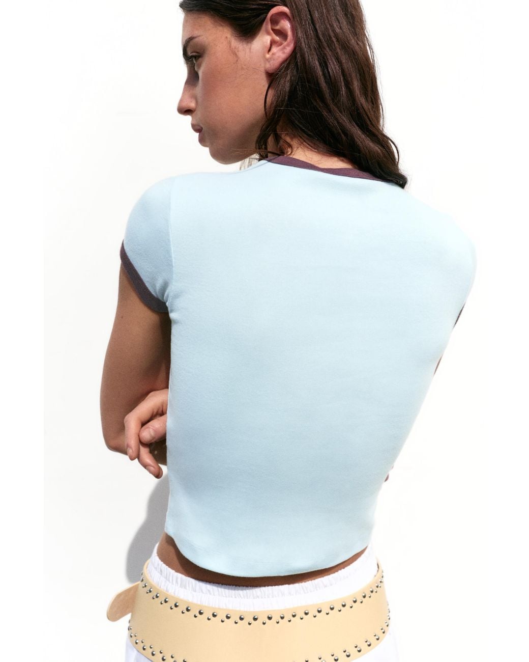 Pull&Bear White Stwd Graphic T-Shirt