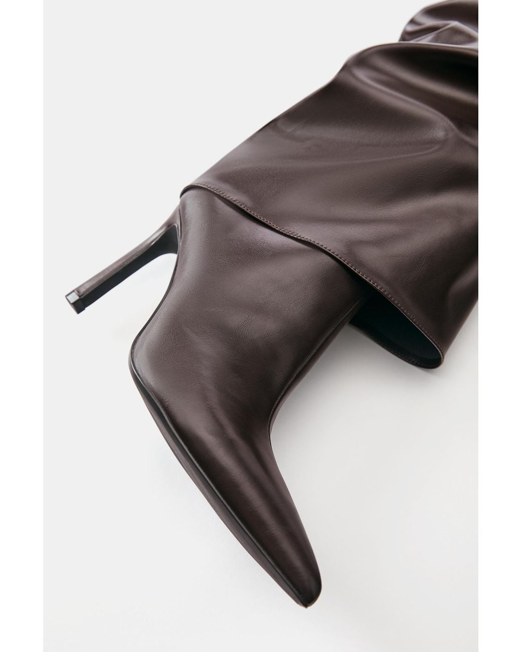 Pull&Bear Black Heeled Footed Legging Boots