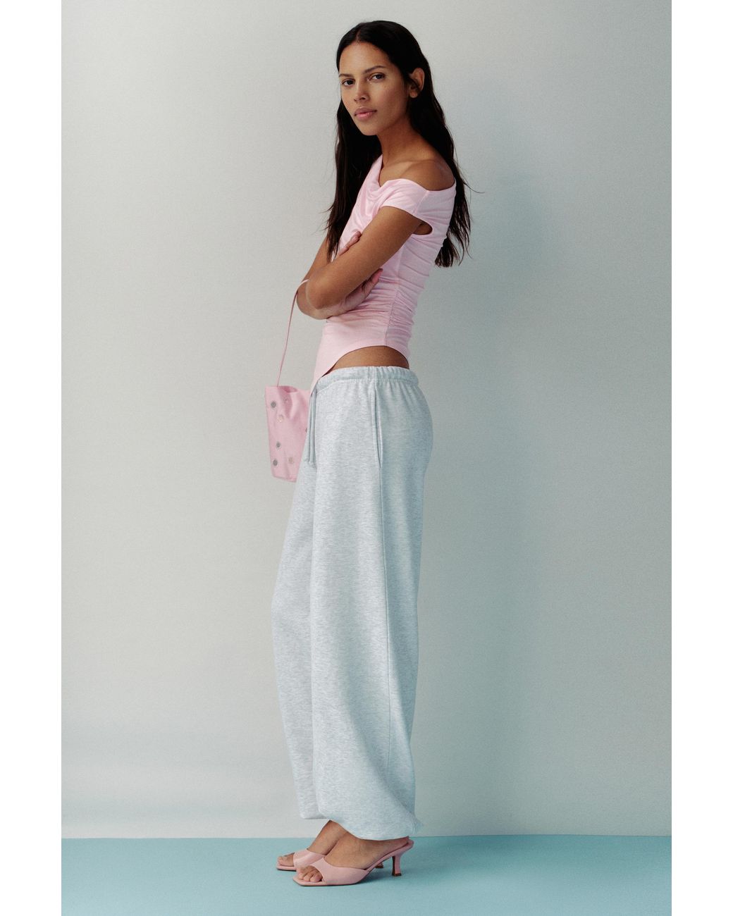 Pull&Bear Asymmetrische Top in het Gray