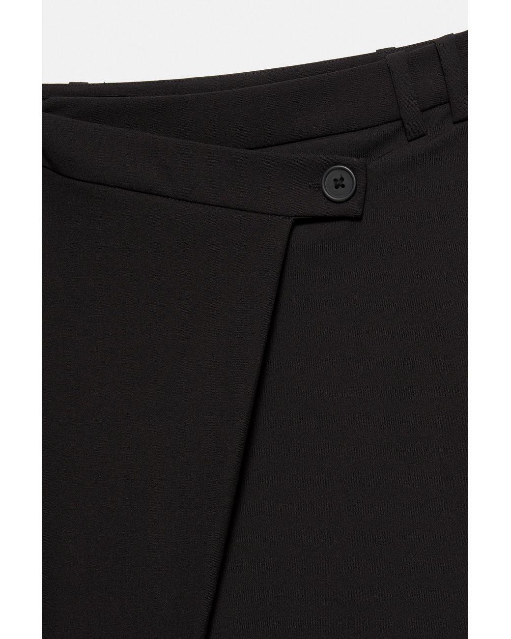 Pull&Bear Black Crossover Waist Smart Trousers