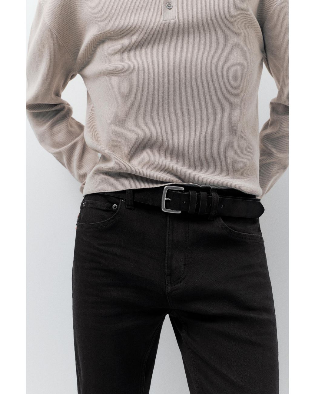 Pull&Bear Gray Basic Skinny Jeans for men
