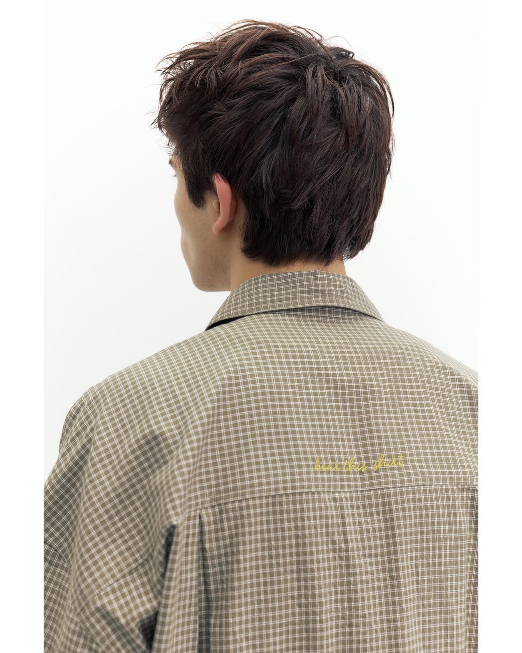 Camicia A Maniche Corte A Quadri di Pull&Bear in Natural da Uomo