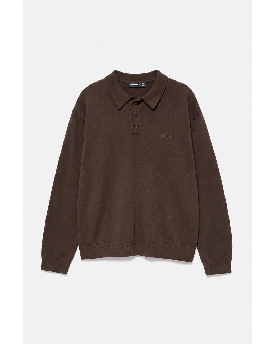 Polo di Pull&Bear in Black da Uomo