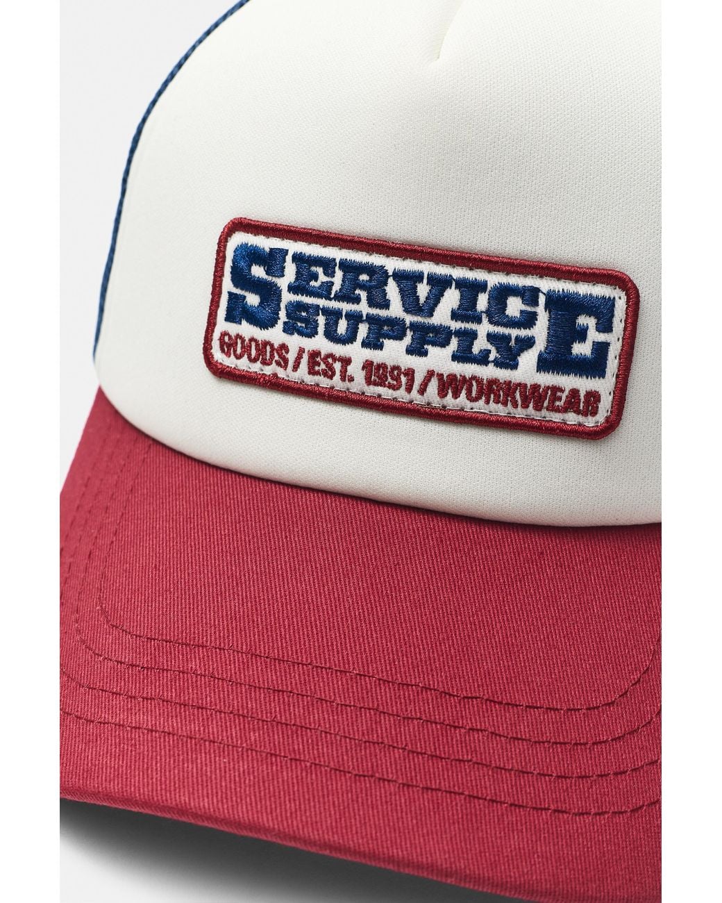 Cappello Trucker Service Supply di Pull&Bear in Red da Uomo