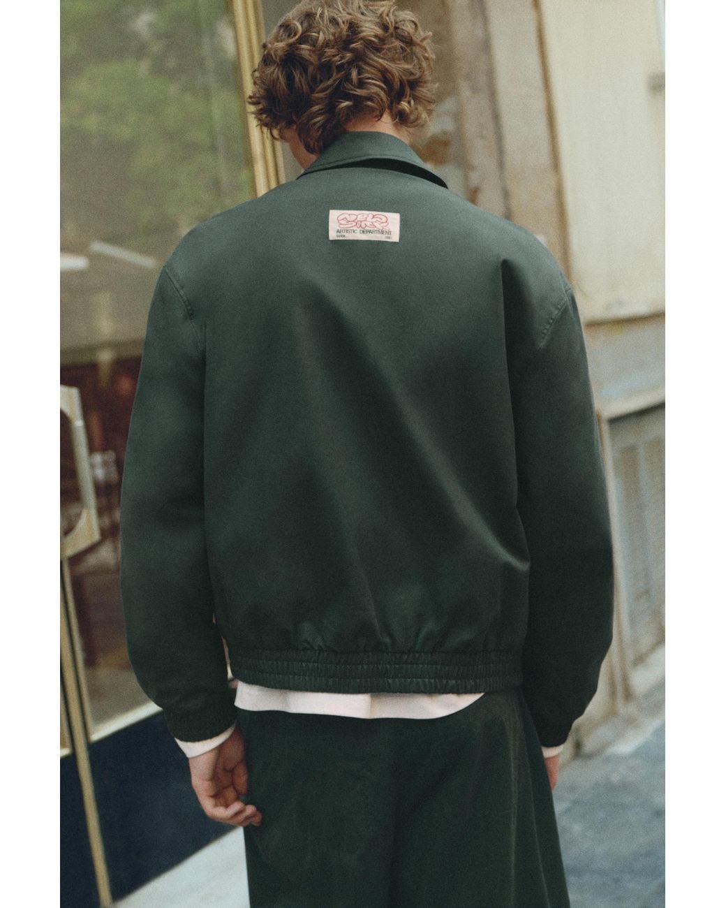 Pull&Bear Green Embroidered Jacket for men