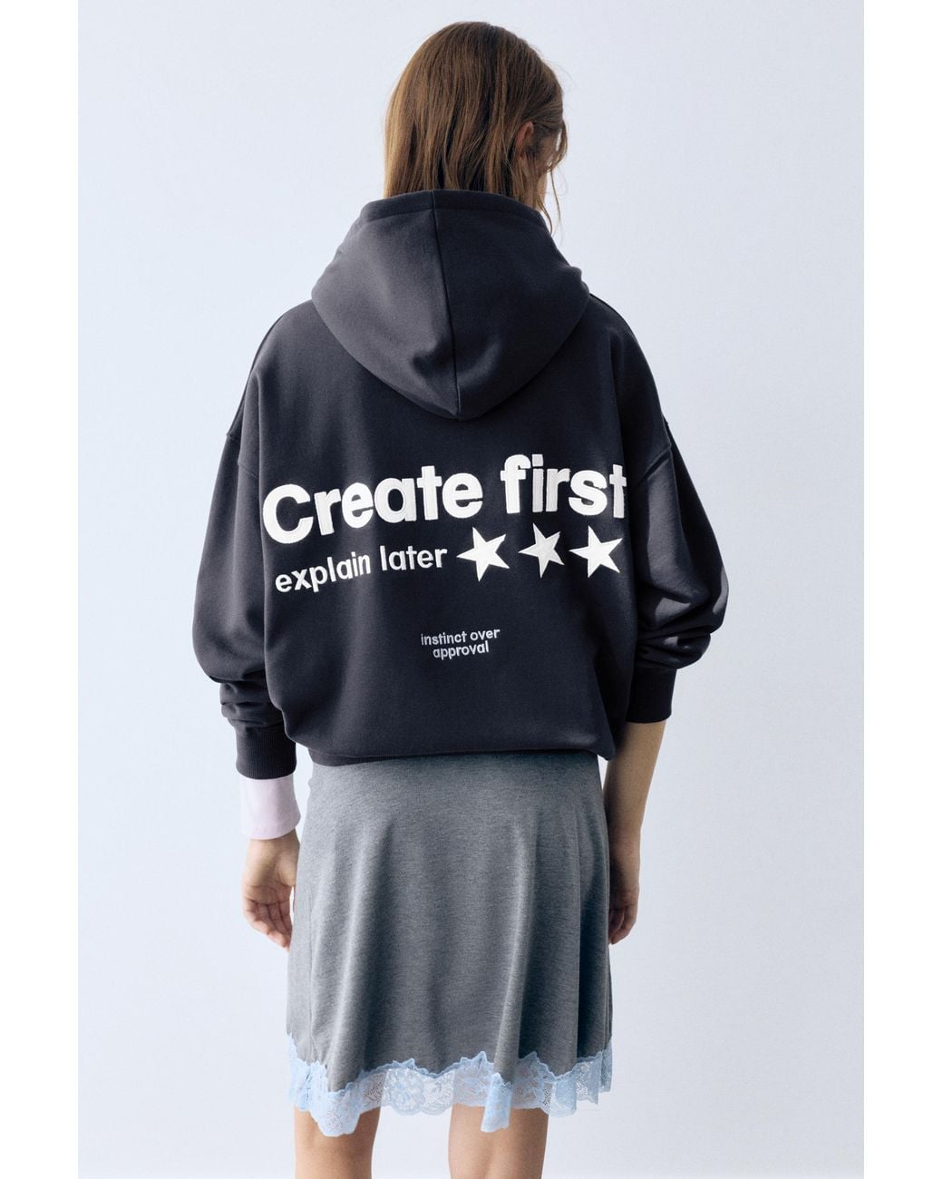 Sweat À Capuche Graphique Étoiles Pull&Bear en coloris Black