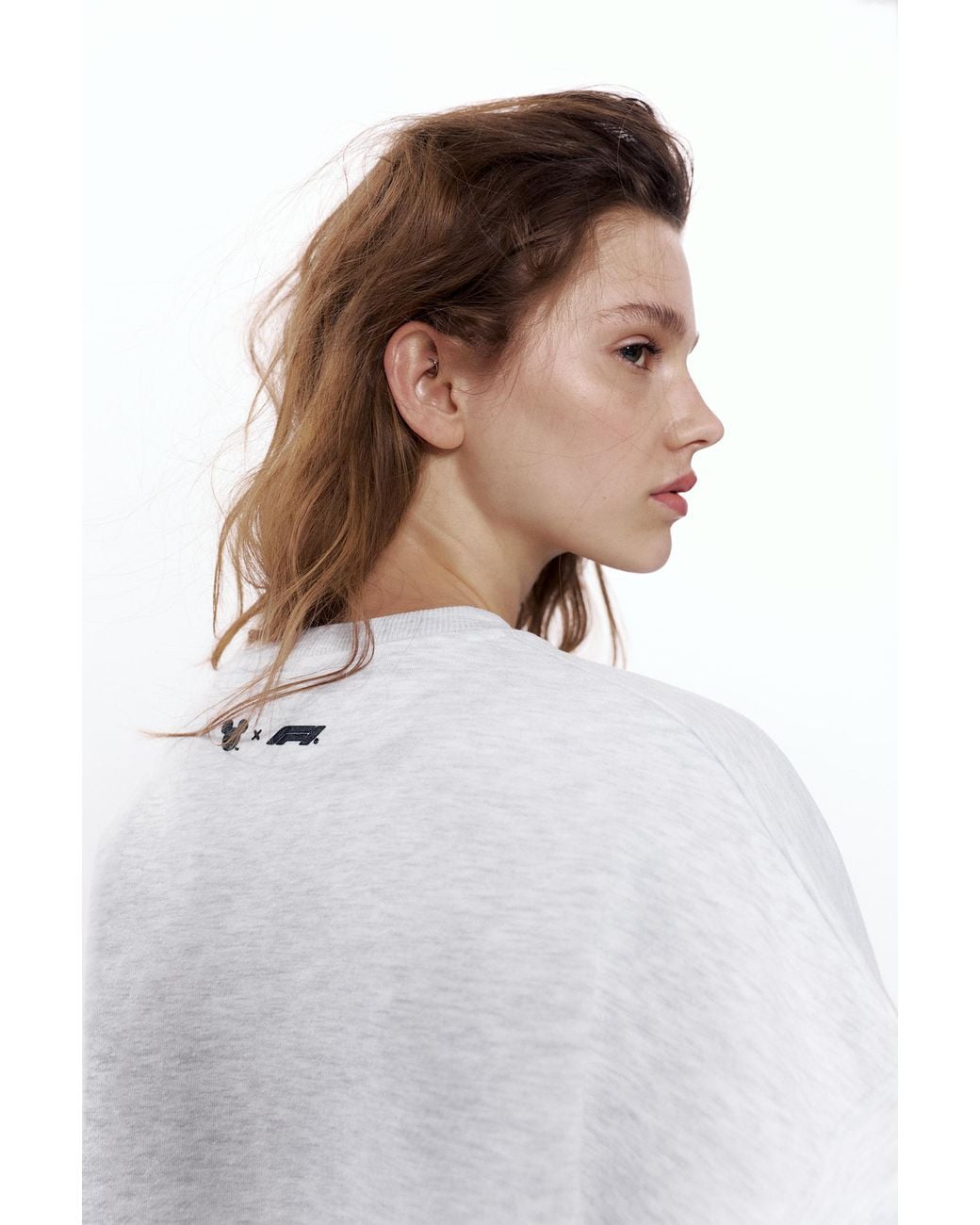 Pull&Bear Gray Disney X F1 Mickey Sweatshirt