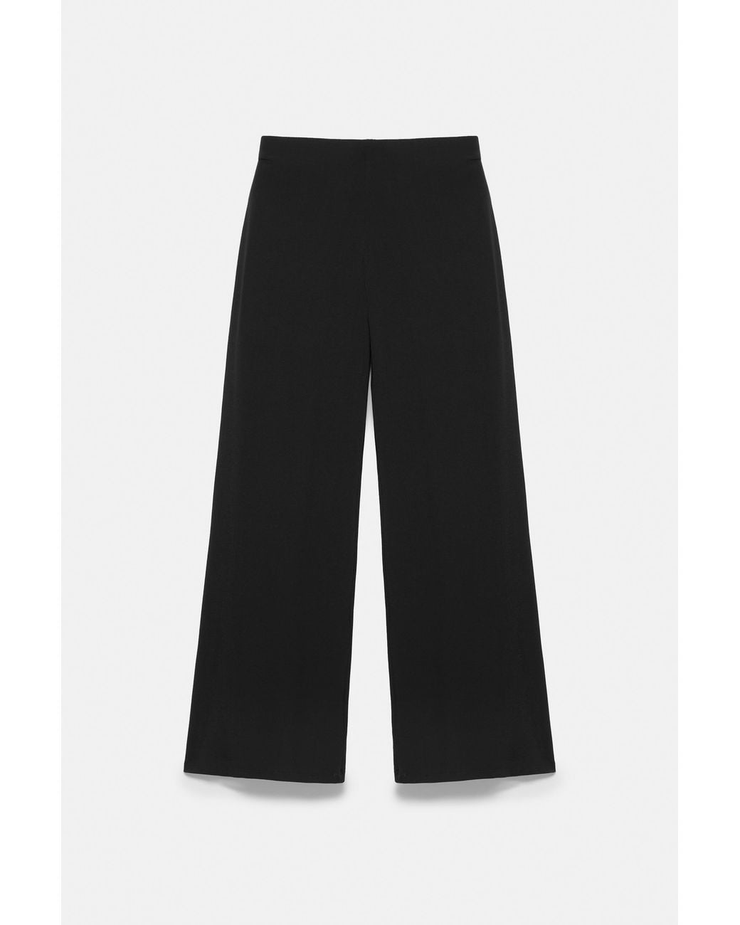 Pull&Bear Black Trousers With Waist Appliqué