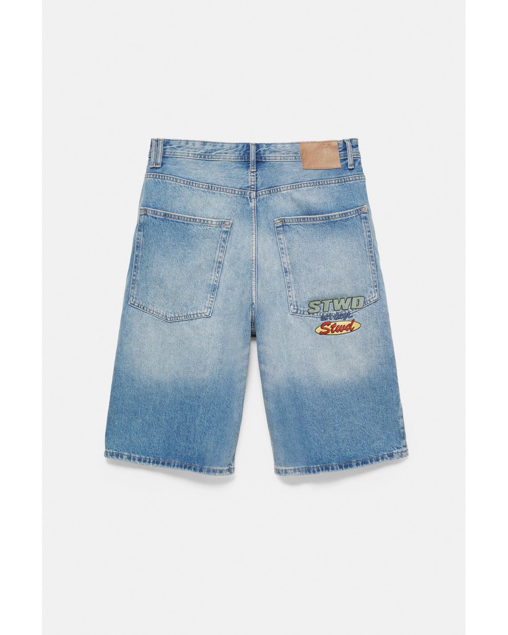 Pull&Bear Skater Denim Bermuda in het Multicolor voor heren