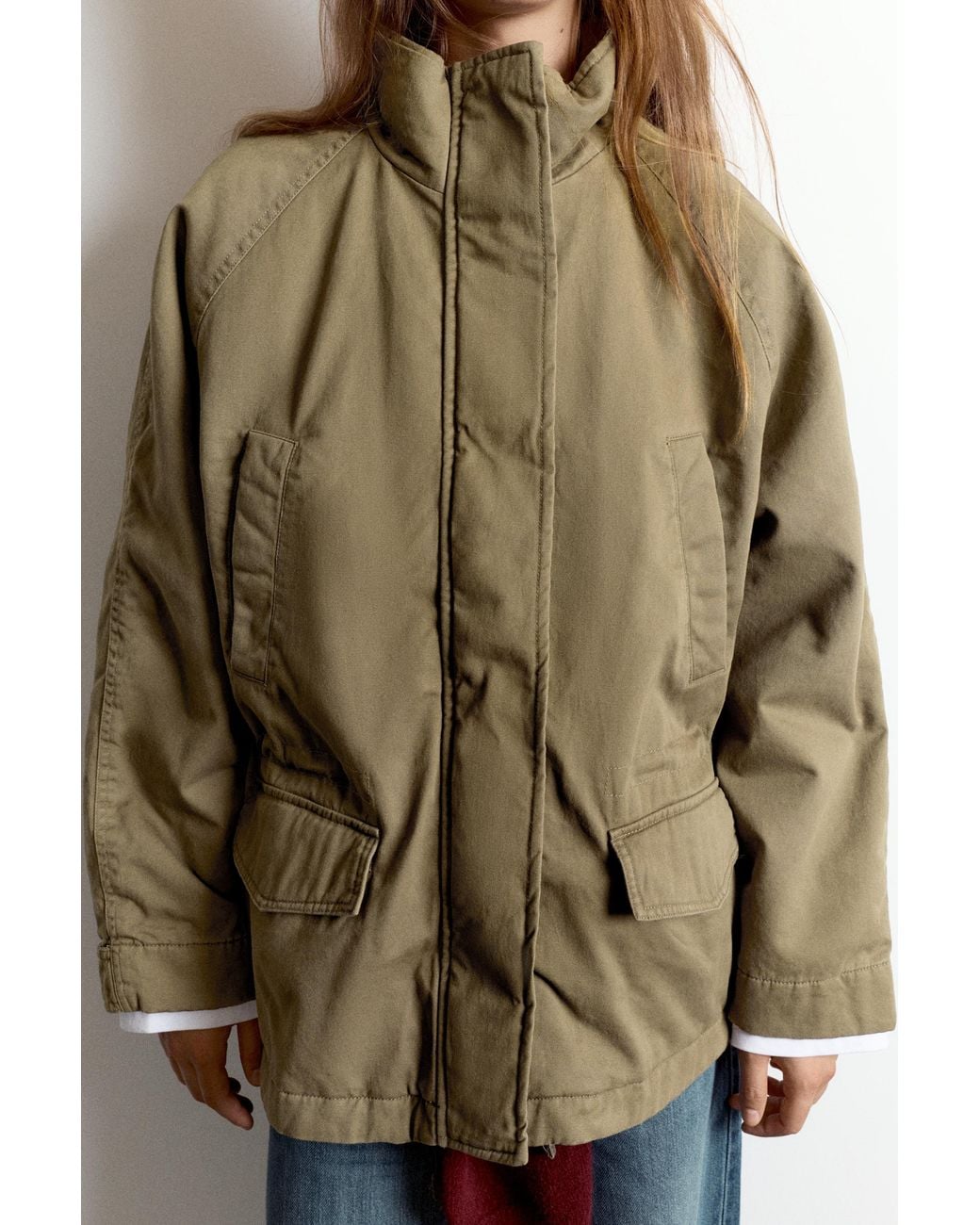 Pull&Bear Multicolor Short Parka With A High Neck