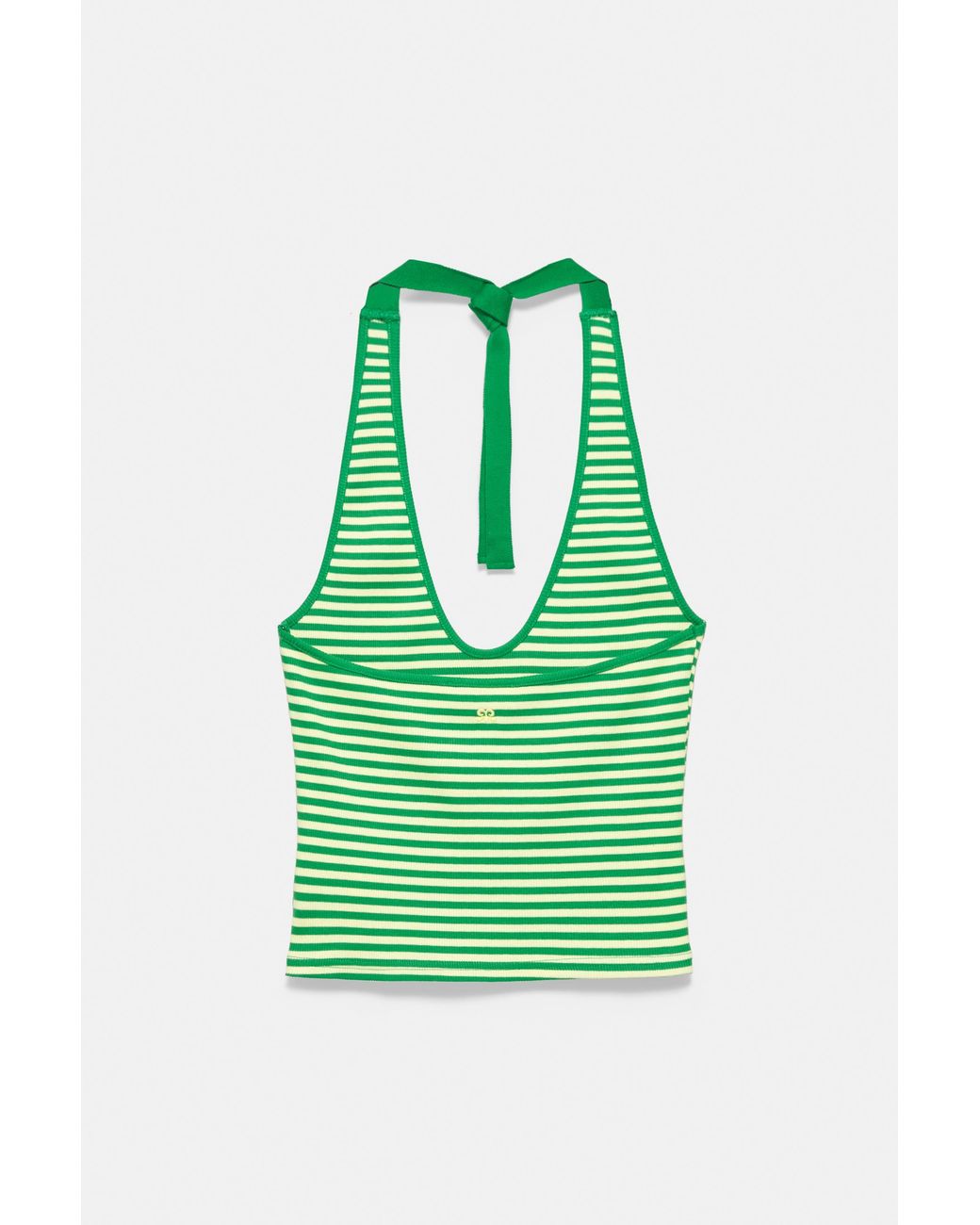 Top Halter A Righe di Pull&Bear in Blue