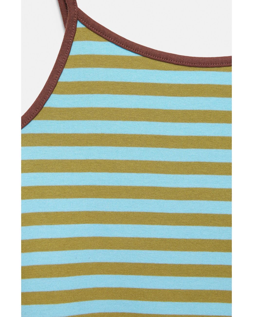 Pull&Bear Green Striped Strappy Top