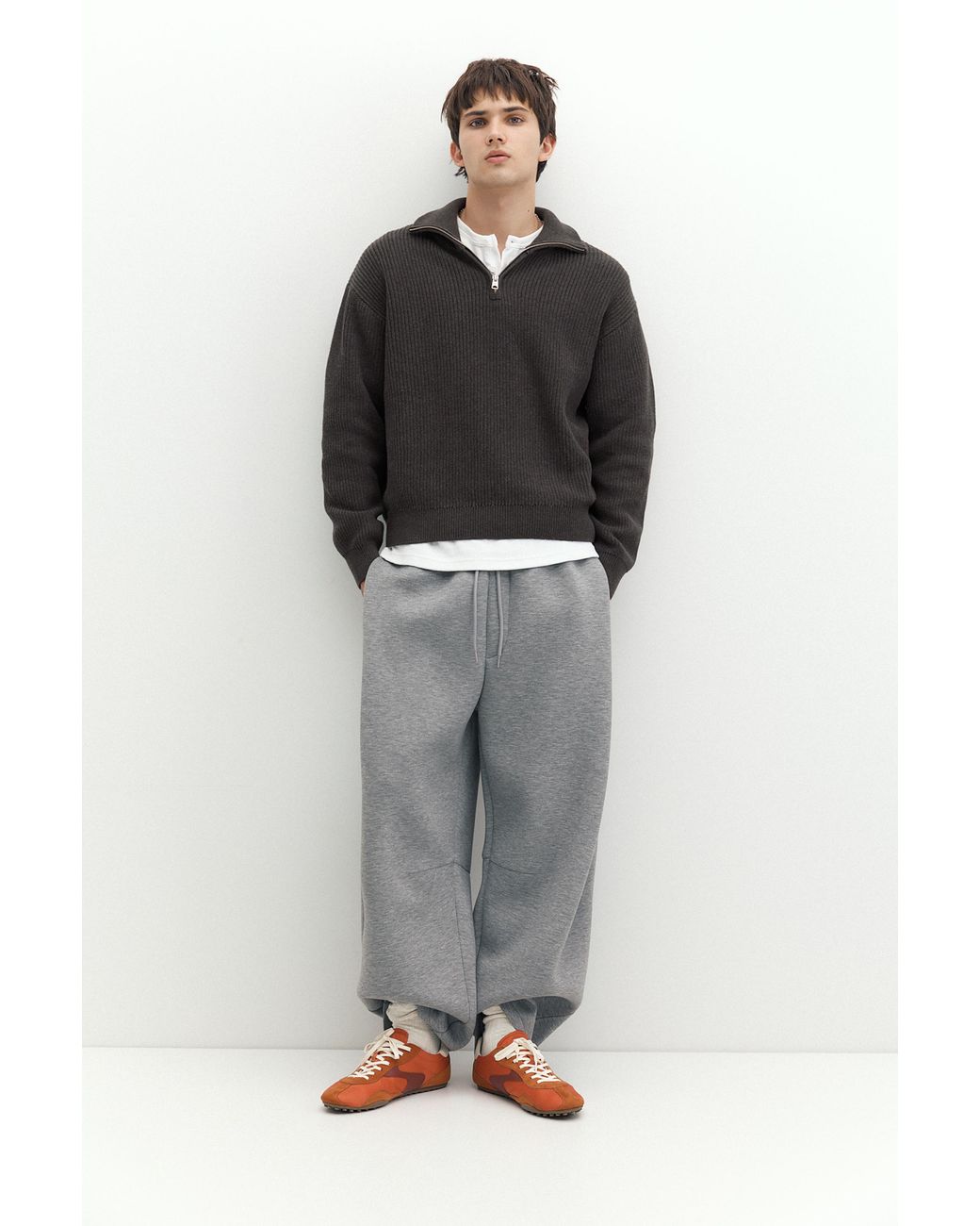 Pull&Bear Blue Quarter-Zip Jumper for men