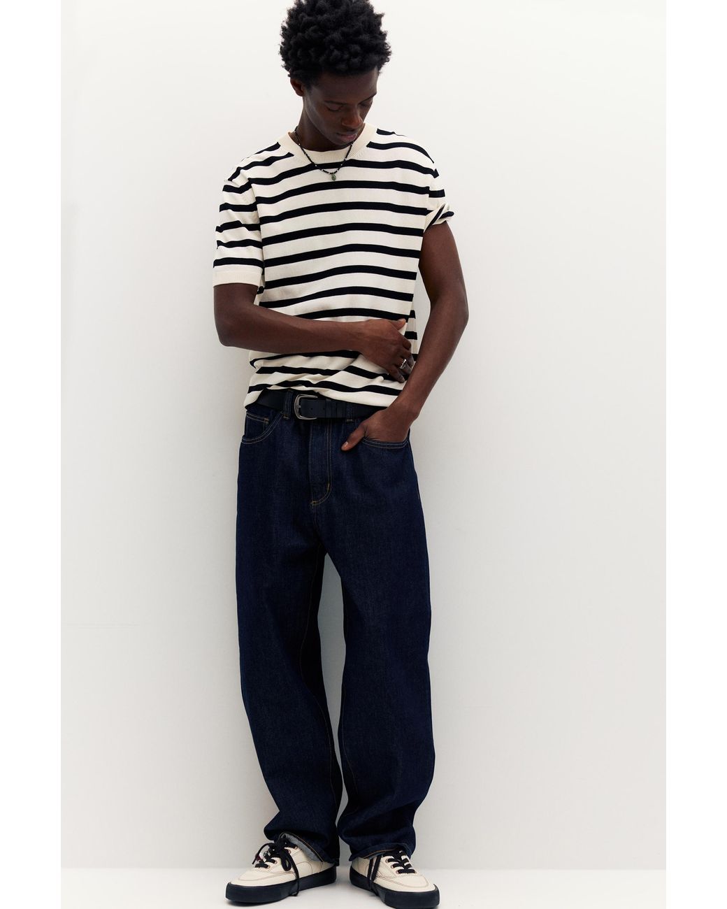 Pull&Bear Multicolor Short Sleeve Jumper for men