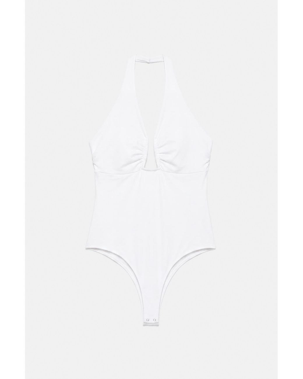 Pull&Bear Pink Gathered Halter Neck Bodysuit