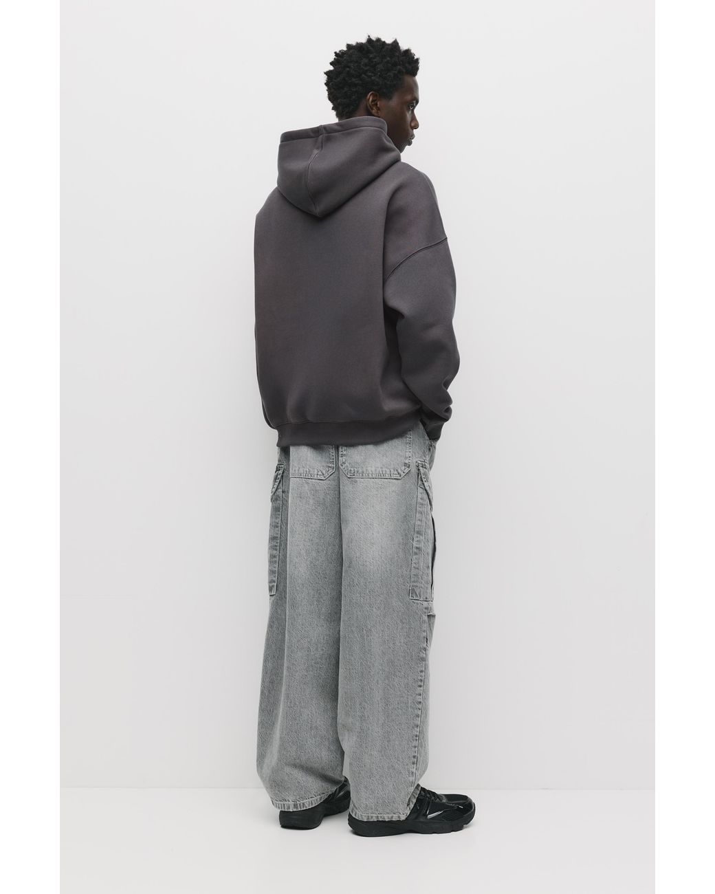 Pull&Bear Basic Hoodie in het Gray voor heren