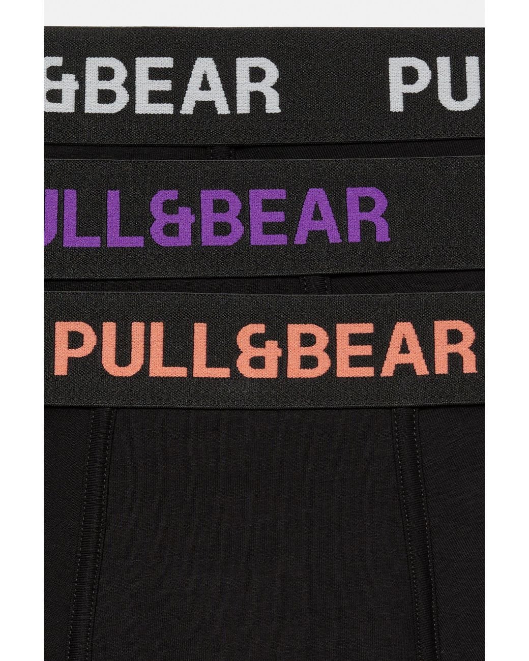 Pull&Bear Black Pack Of 3 Boxers for men