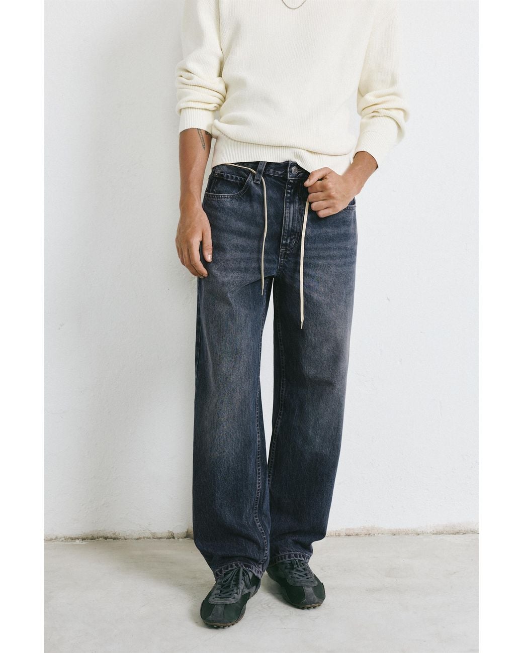 Jeans Baggy di Pull&Bear in White da Uomo