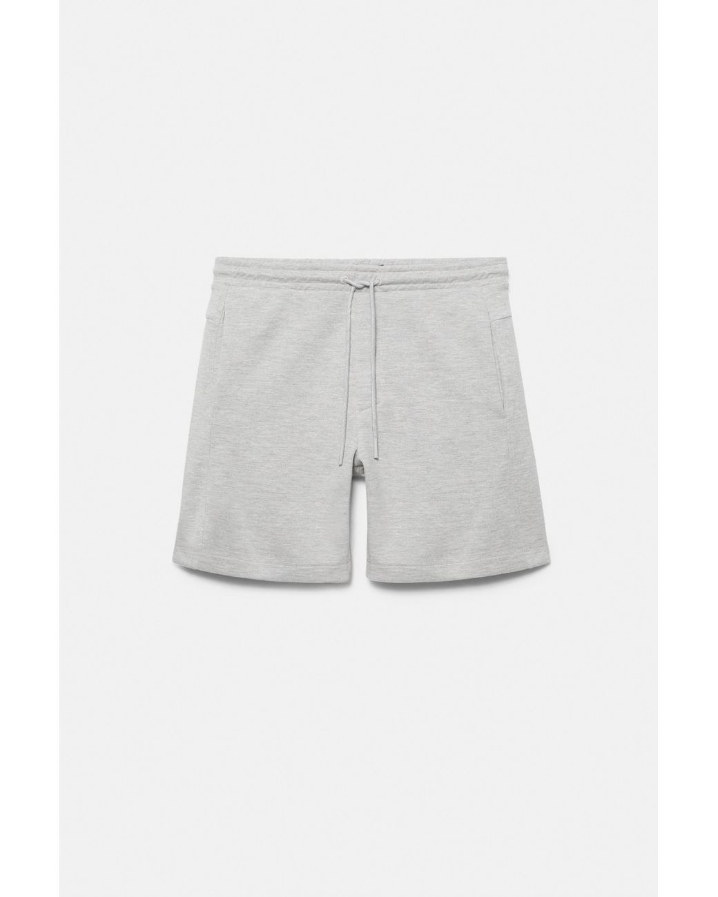 Pull&Bear Blue Piqué Jogger Bermuda Shorts for men