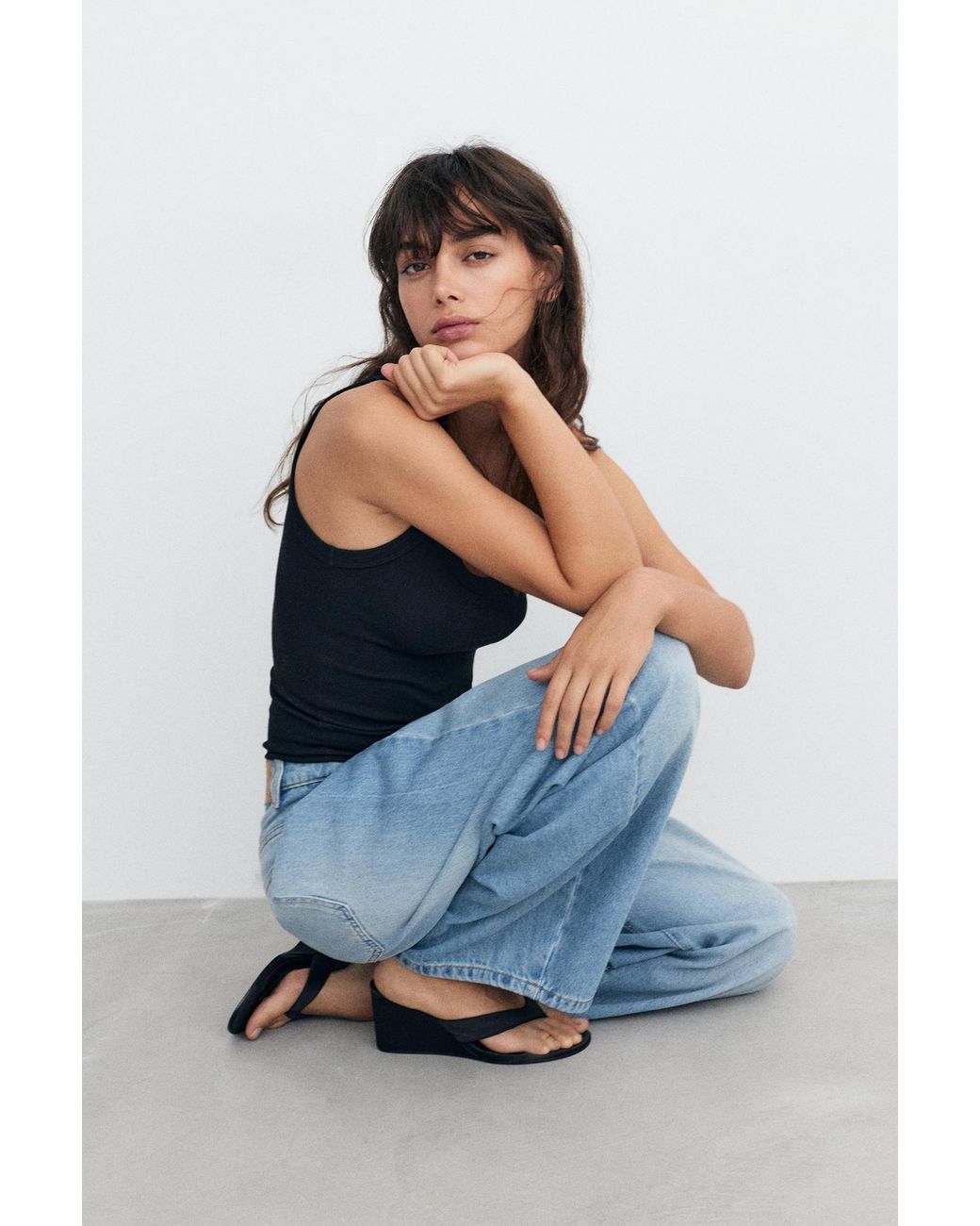 Sandales À Talon Compensé Pull&Bear en coloris White