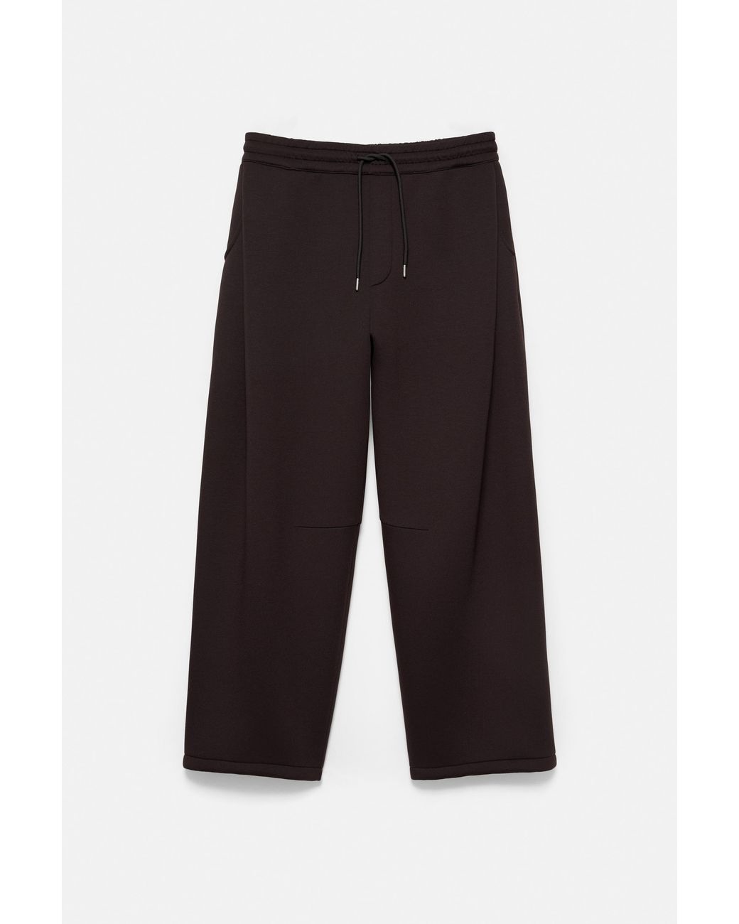 Pull&Bear Black Neoprene Darted Trousers for men