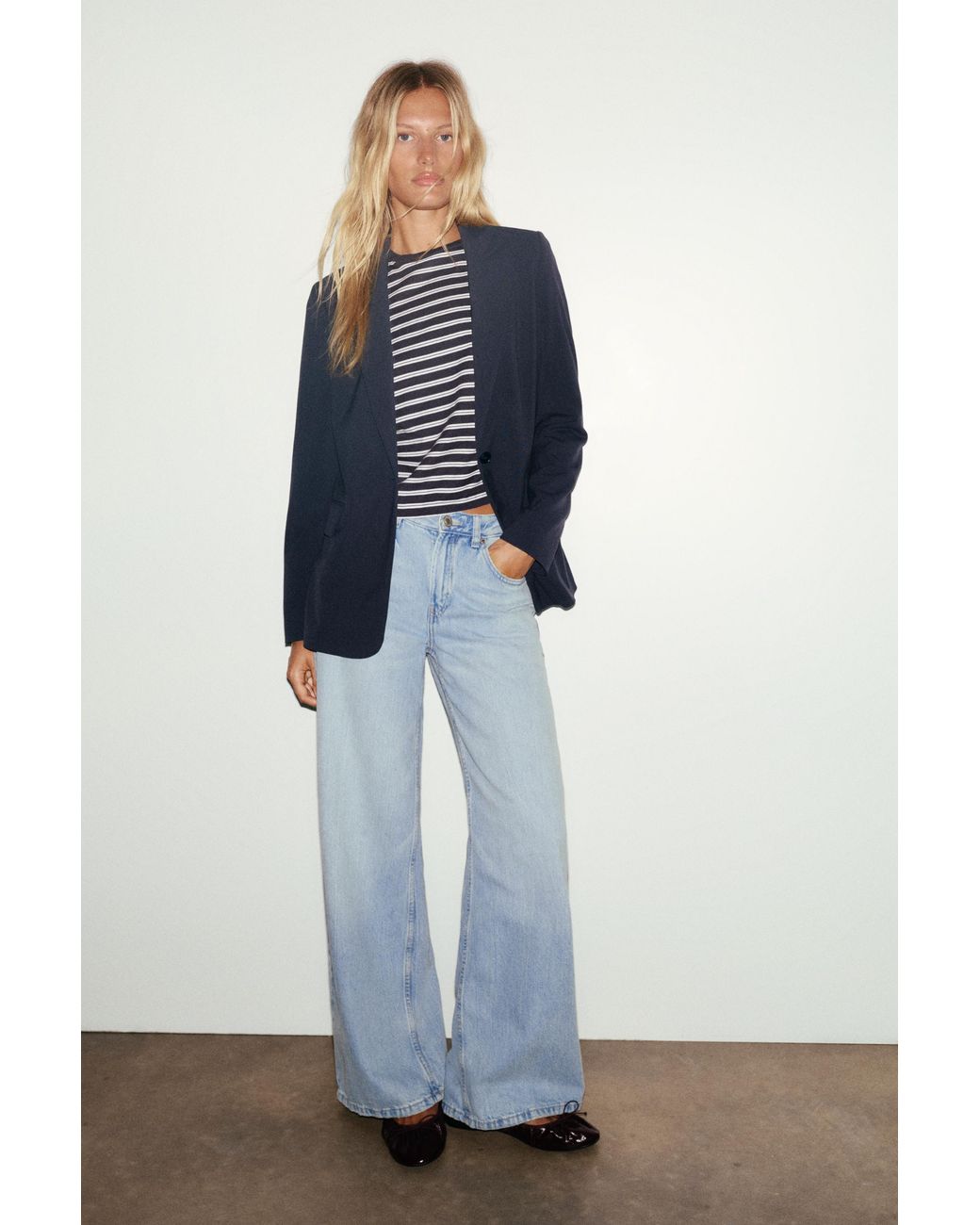 Pull&Bear Blue Basic Blazer