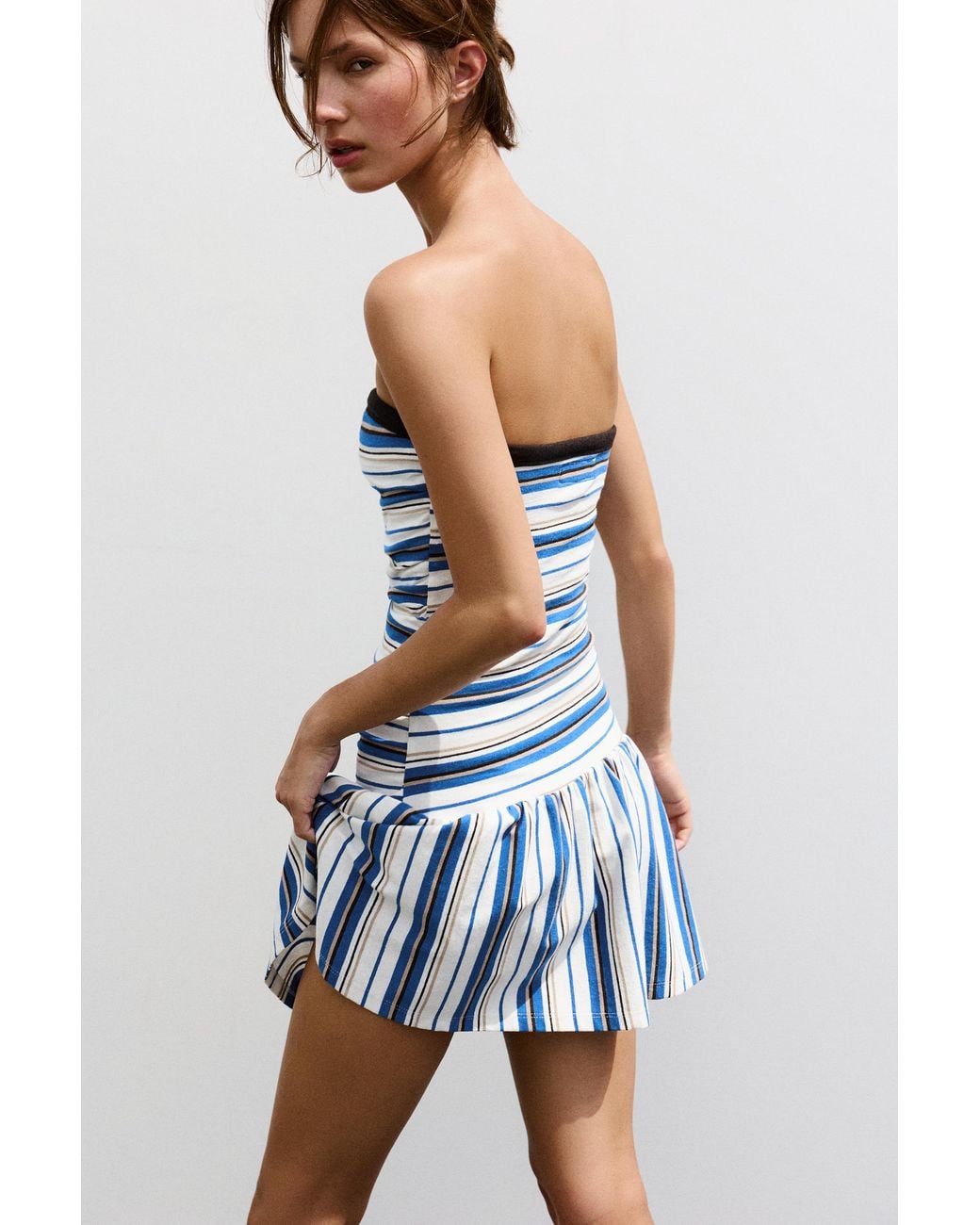 Pull&Bear Blue Short Balloon Dress