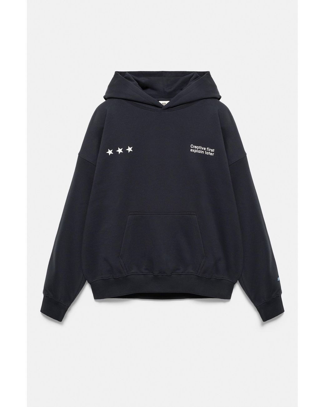 Sweat À Capuche Graphique Étoiles Pull&Bear en coloris Black