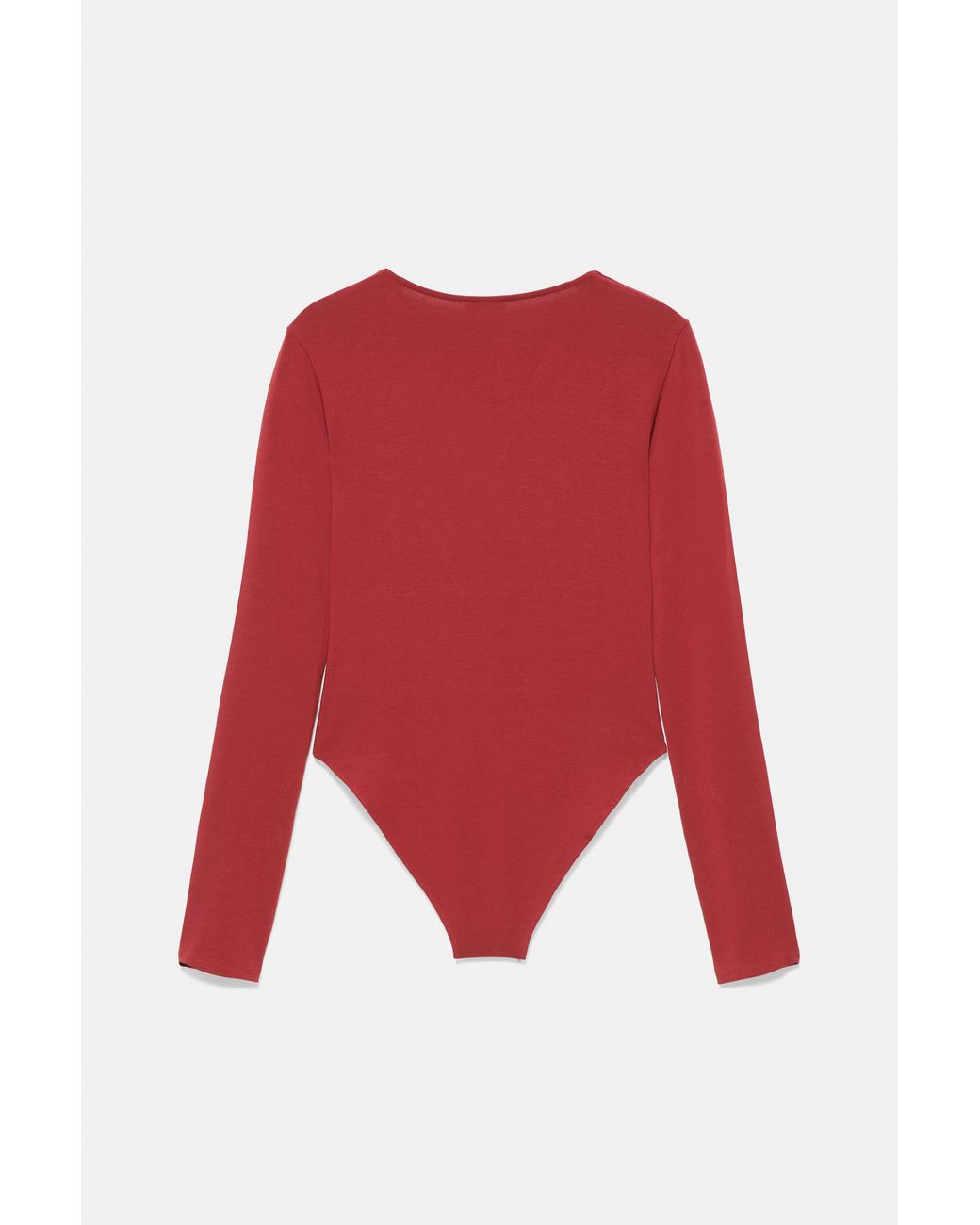 Pull&Bear Red V-Neck Bodysuit