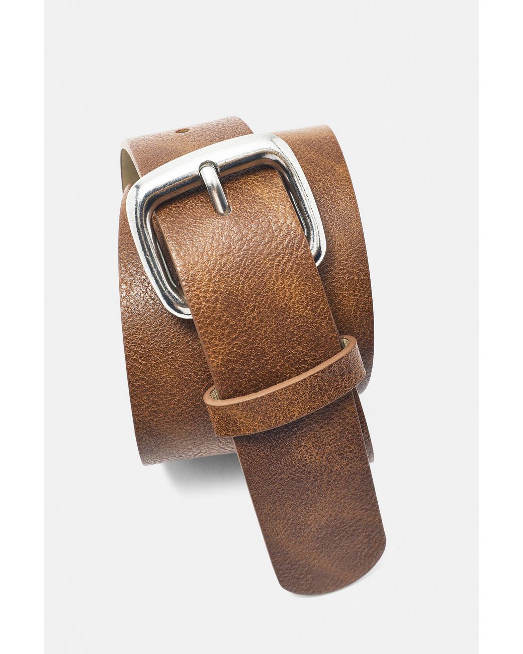 Pull&Bear White Square Buckle Belt