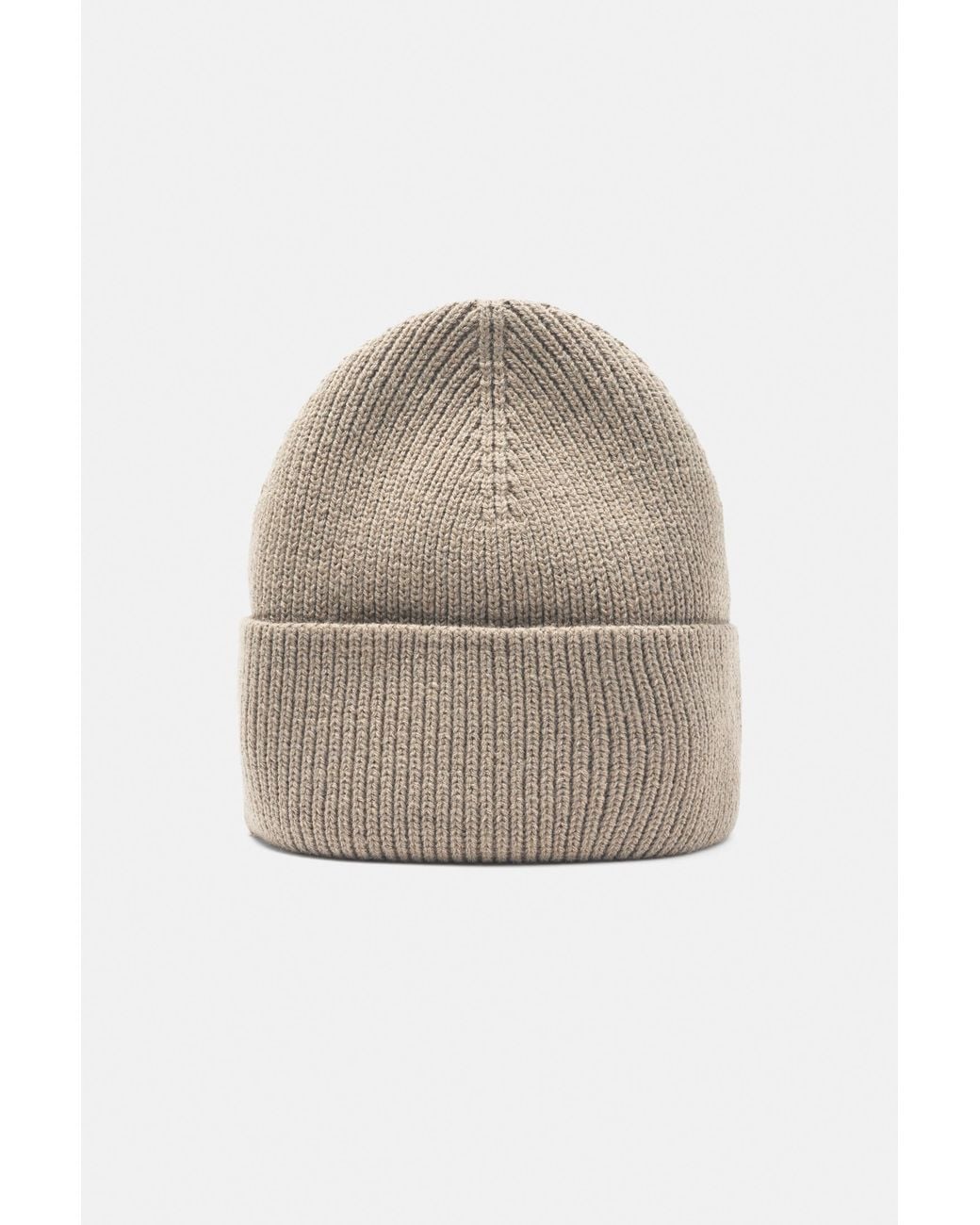 Pull&Bear Natural Basic Beanie for men